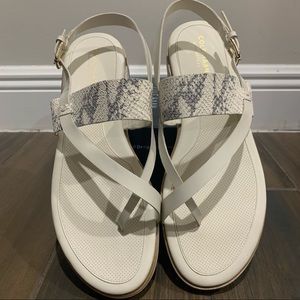 Cole Haan Womens Sandals Size 10 White and Grey